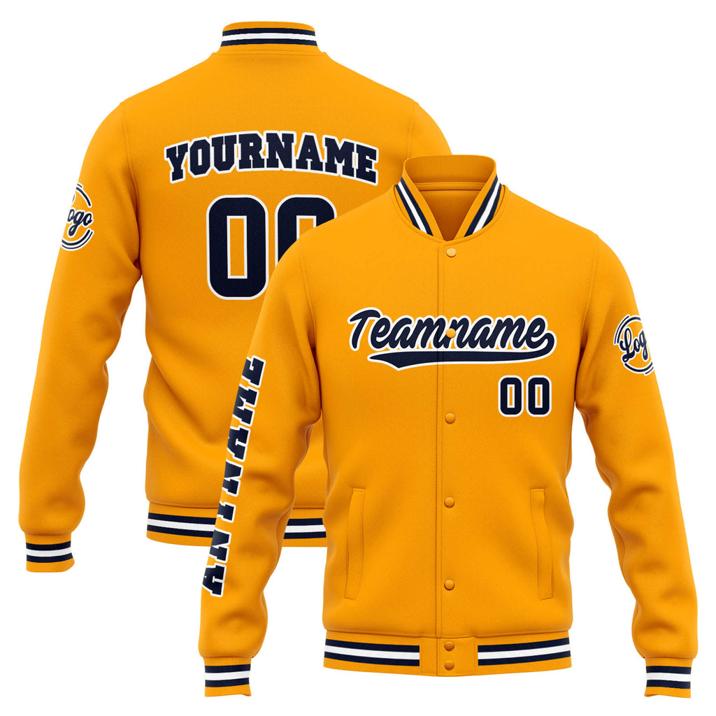 Custom Varsity Jacket Letterman jacket for Men, Women and Youth Orange enthsush