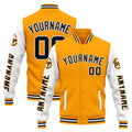 Custom Varsity Jacket Letterman jacket for Men, Women and Youth Orange White enthsush