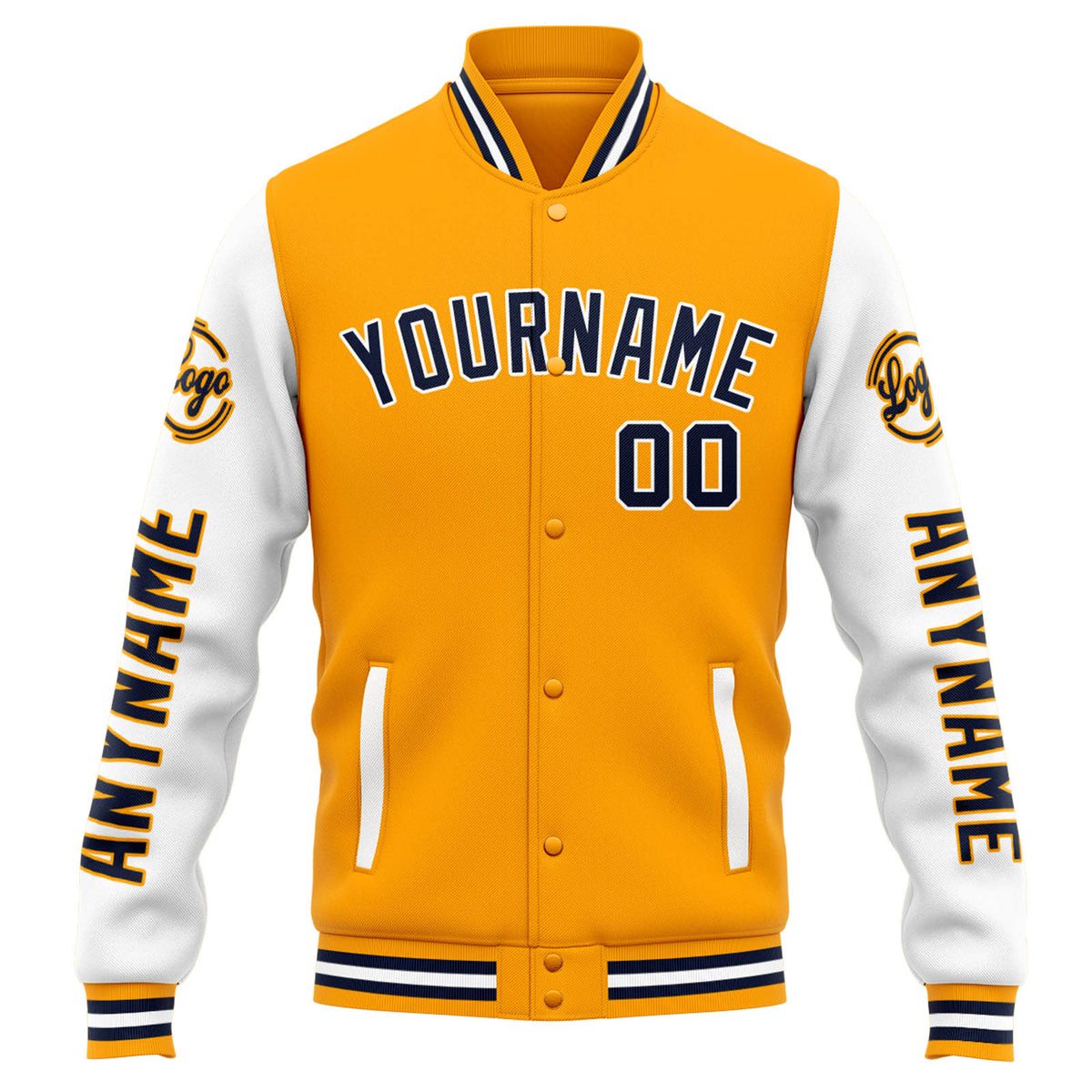 Custom Varsity Jacket Letterman jacket for Men, Women and Youth Orange White enthsush