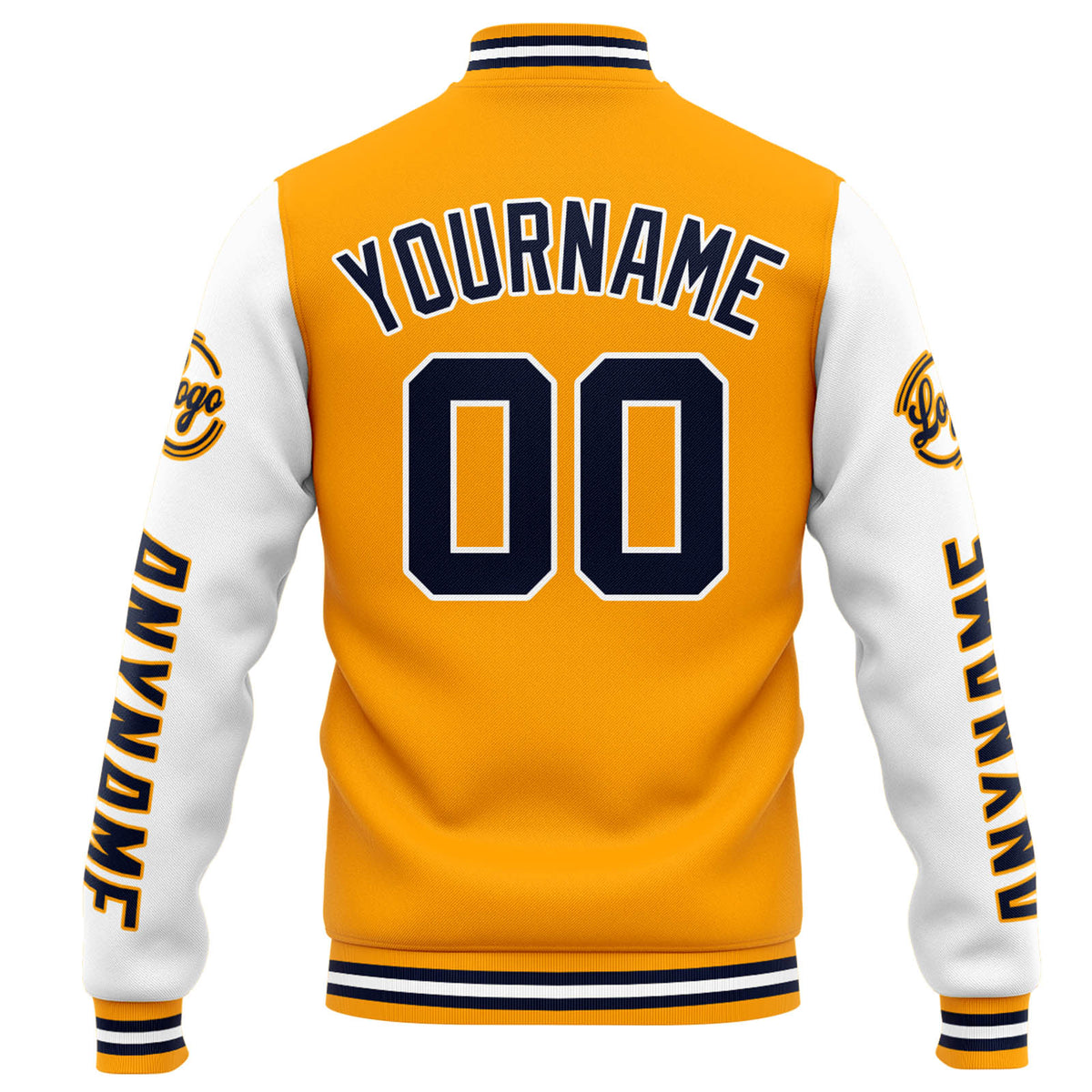 Custom Varsity Jacket Letterman jacket for Men, Women and Youth Orange White enthsush