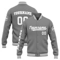Custom Varsity Jacket Letterman jacket for Men, Women and Youth Grey White enthsush
