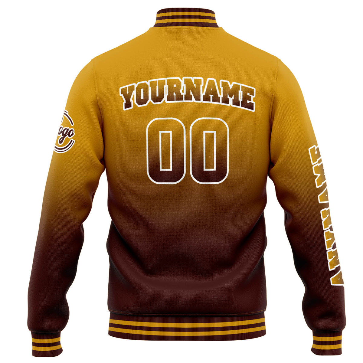 Custom Varsity Jacket Letterman jacket for Men, Women and Youth Gold Burgundy enthsush