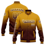 Custom Varsity Jacket Letterman jacket for Men, Women and Youth Gold Burgundy