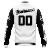 Custom Varsity Jacket Letterman jacket for Men, Women and Youth White Black