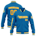 Custom Varsity Jacket Letterman jacket for Men, Women and Youth Blue Orange enthsush