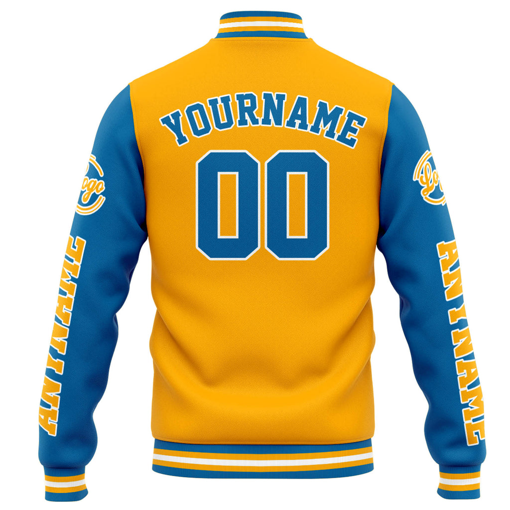 Custom Varsity Jacket Letterman jacket for Men, Women and Youth Orange Blue enthsush