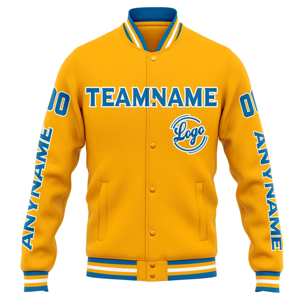 Custom Varsity Jacket Letterman jacket for Men, Women and Youth Orange Blue enthsush