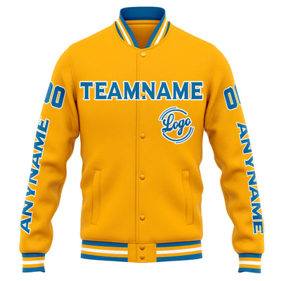Custom Varsity Jacket Letterman jacket for Men, Women and Youth Orange Blue enthsush