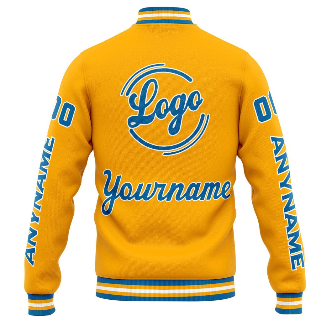 Custom Varsity Jacket Letterman jacket for Men, Women and Youth Orange Blue enthsush