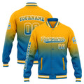Custom Varsity Jacket Letterman jacket for Men, Women and Youth Orange Blue Gradient enthsush