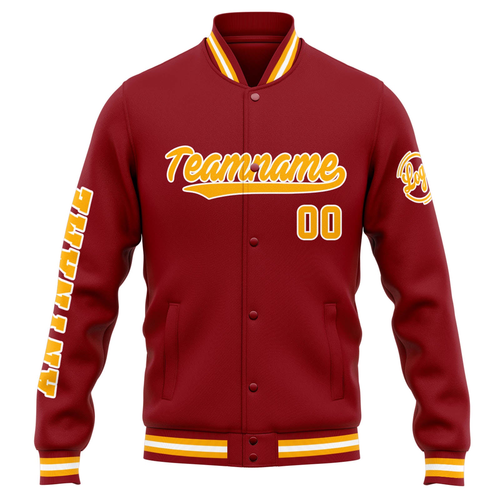 Custom Varsity Jacket Letterman jacket for Men, Women and Youth Red Orange enthsush