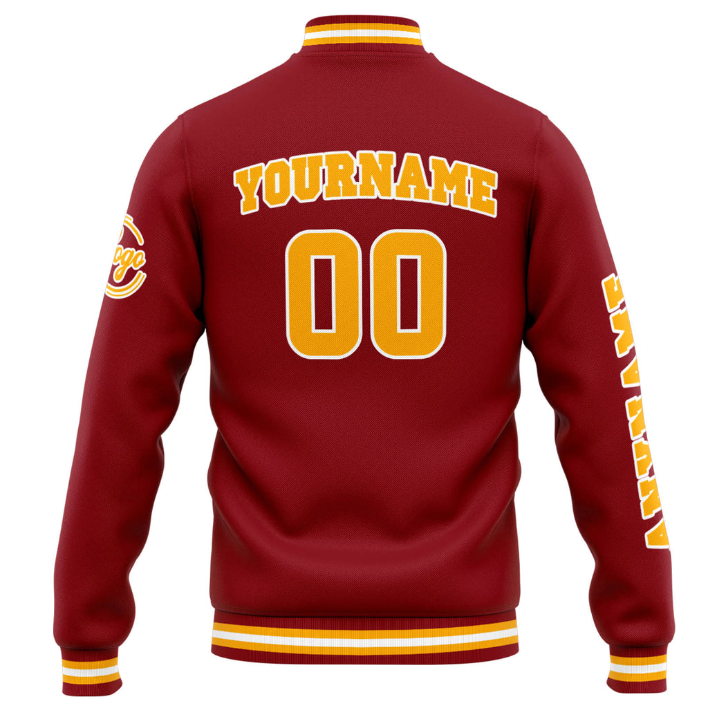 Custom Varsity Jacket Letterman jacket for Men, Women and Youth Red Orange enthsush