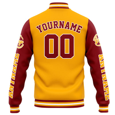 Custom Varsity Jacket Letterman jacket for Men, Women and Youth Orange Red enthsush