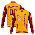 Custom Varsity Jacket Letterman jacket for Men, Women and Youth Orange Red enthsush