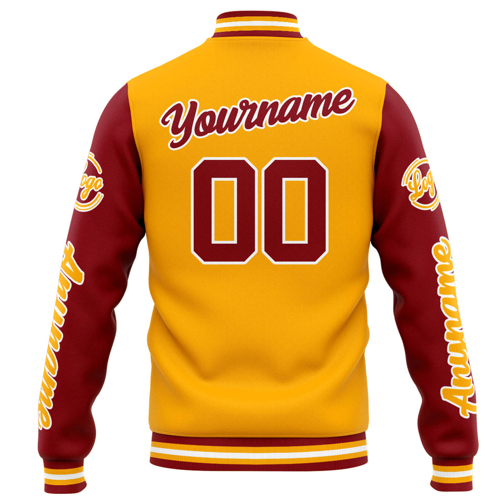 Custom Varsity Jacket Letterman jacket for Men, Women and Youth Orange Red enthsush