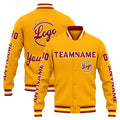 Custom Varsity Jacket Letterman jacket for Men, Women and Youth Orange Red enthsush