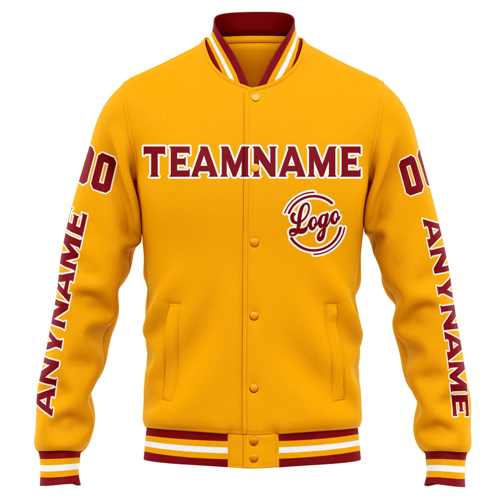 Custom Varsity Jacket Letterman jacket for Men, Women and Youth Orange Red enthsush