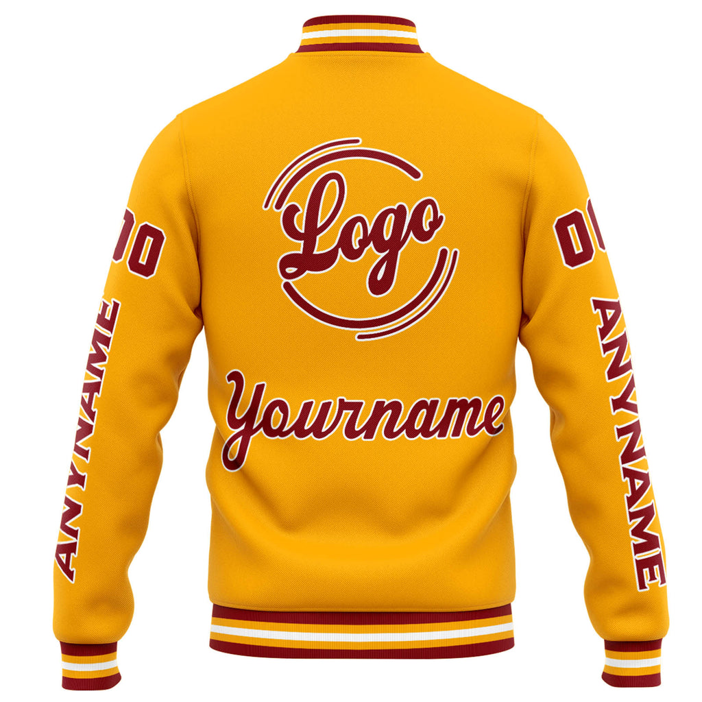 Custom Varsity Jacket Letterman jacket for Men, Women and Youth Orange Red enthsush