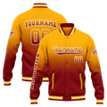 Custom Varsity Jacket Letterman jacket for Men, Women and Youth Orange Red Gradient enthsush