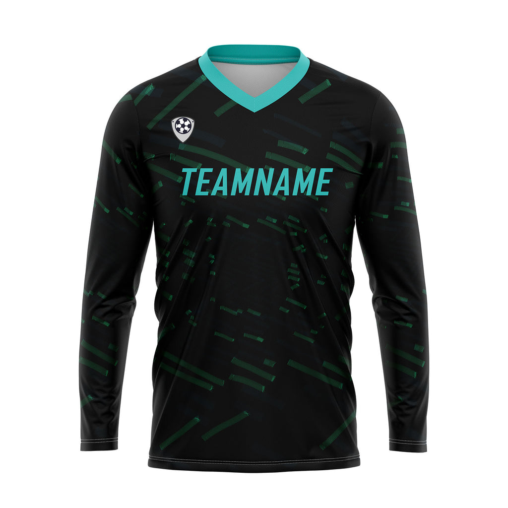 Custom Green Blue Basketball Soccer Football Shooting Long T-Shirt for Adults and Kids enthsush