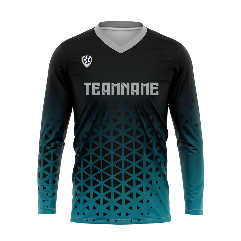 Custom Blue Gray Basketball Soccer Football Shooting Long T-Shirt for Adults and Kids