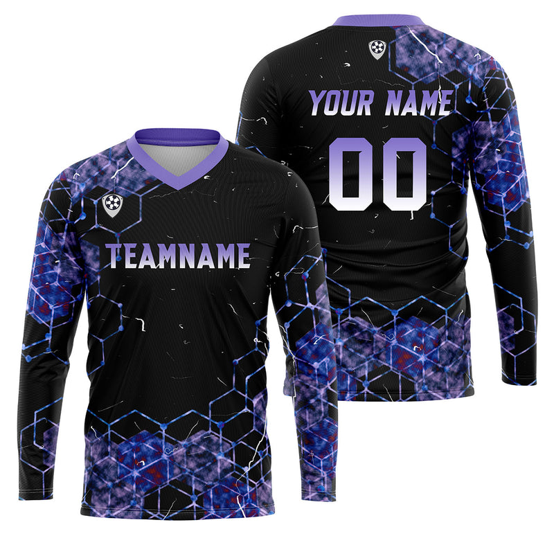 Custom Purple Basketball Soccer Football Shooting Long T-Shirt for Adults and Kids