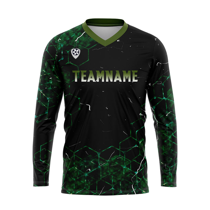 Custom Green Basketball Soccer Football Shooting Long T-Shirt for Adults and Kids