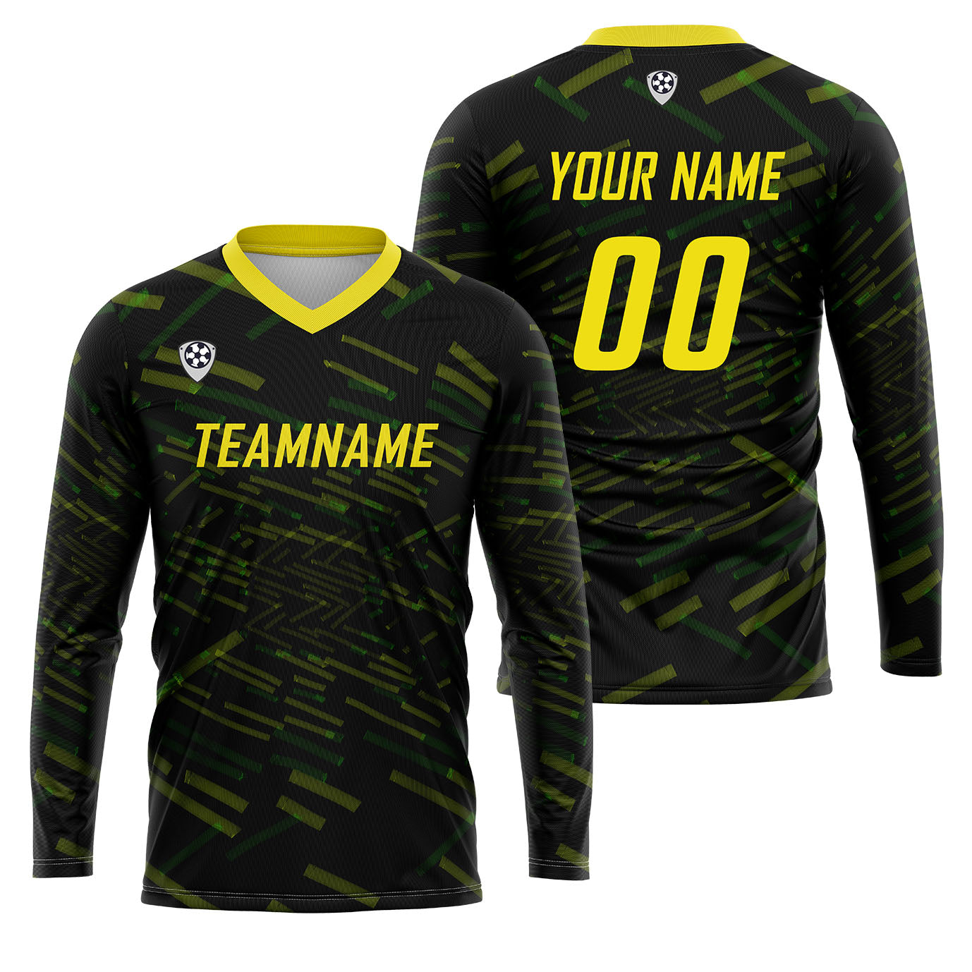 Custom Green Yellow Basketball Soccer Football Shooting Long T-Shirt for Adults and Kids enthsush