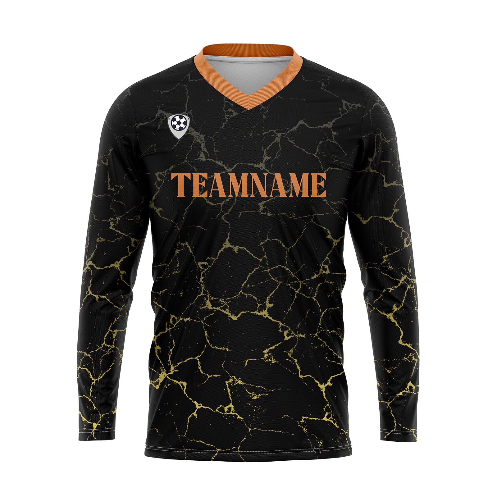 Custom Black Orange Basketball Soccer Football Shooting Long T-Shirt for Adults and Kids enthsush