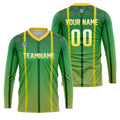 Custom Green Yellow Basketball Soccer Football Shooting Long T-Shirt for Adults and Kids enthsush