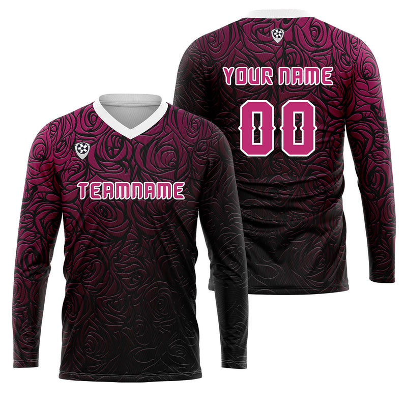 Custom Rose Basketball Soccer Football Shooting Long T-Shirt for Adults and Kids