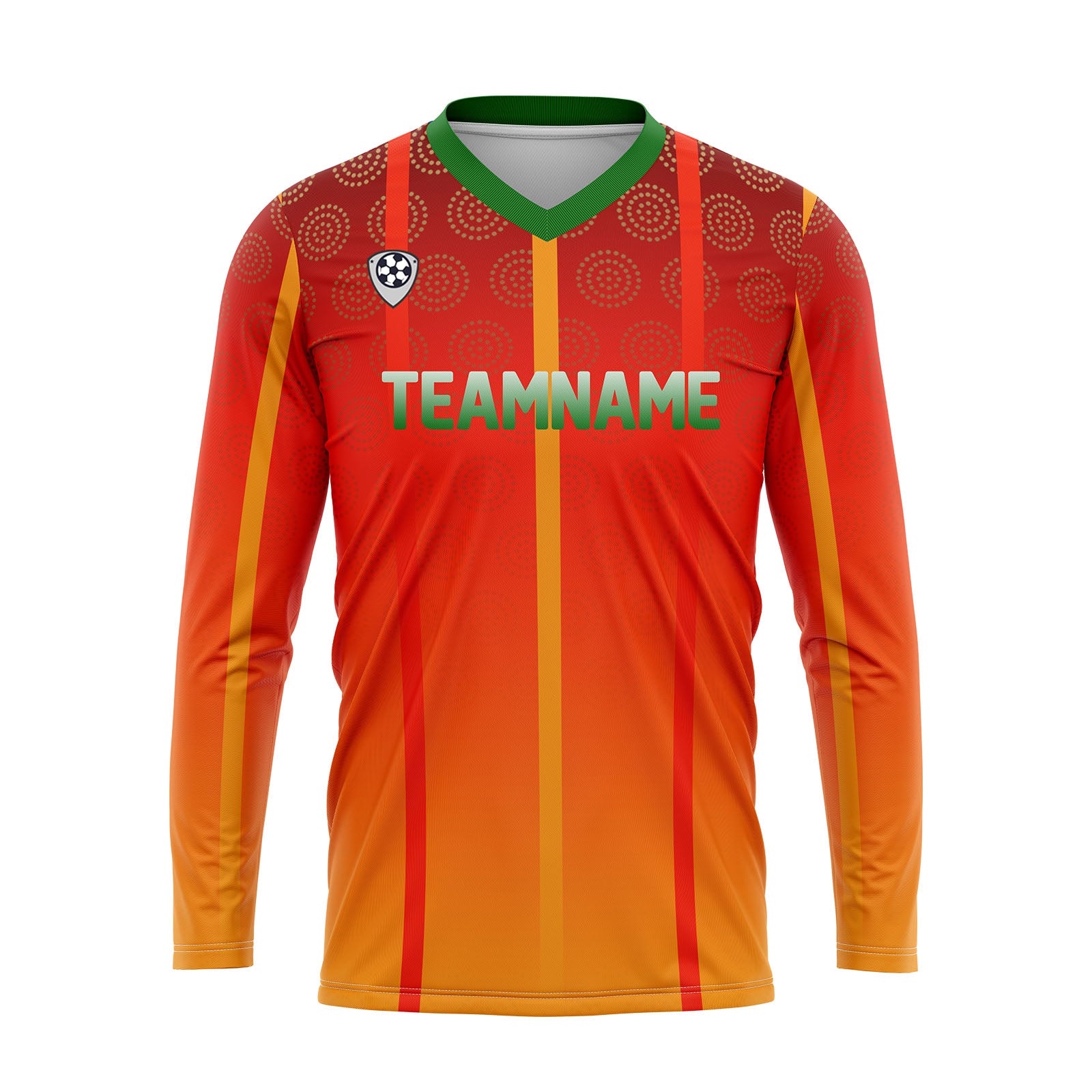Custom Orange Green Basketball Soccer Football Shooting Long T-Shirt for Adults and Kids enthsush