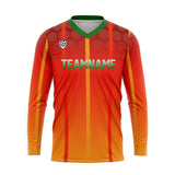 Custom Orange Green Basketball Soccer Football Shooting Long T-Shirt for Adults and Kids