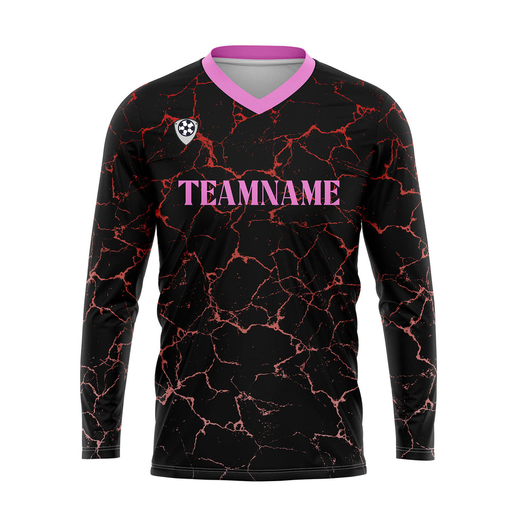 Custom Black Pink Basketball Soccer Football Shooting Long T-Shirt for Adults and Kids enthsush