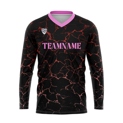 Custom Black Pink Basketball Soccer Football Shooting Long T-Shirt for Adults and Kids enthsush