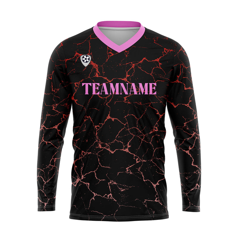 Custom Black Pink Basketball Soccer Football Shooting Long T-Shirt for Adults and Kids