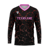 Custom Black Pink Basketball Soccer Football Shooting Long T-Shirt for Adults and Kids