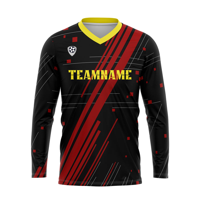 Custom Red Yellow Basketball Soccer Football Shooting Long T-Shirt for Adults and Kids