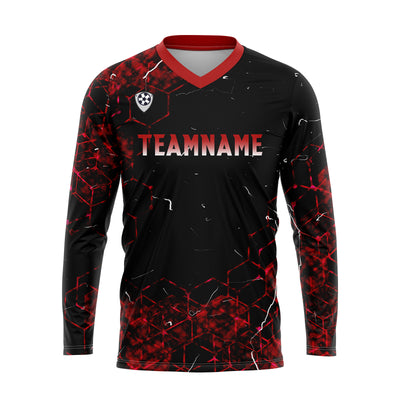 Custom Red Basketball Soccer Football Shooting Long T-Shirt for Adults and Kids enthsush