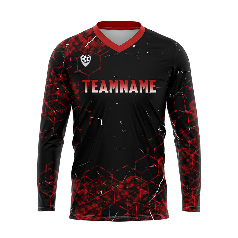 Custom Red Basketball Soccer Football Shooting Long T-Shirt for Adults and Kids