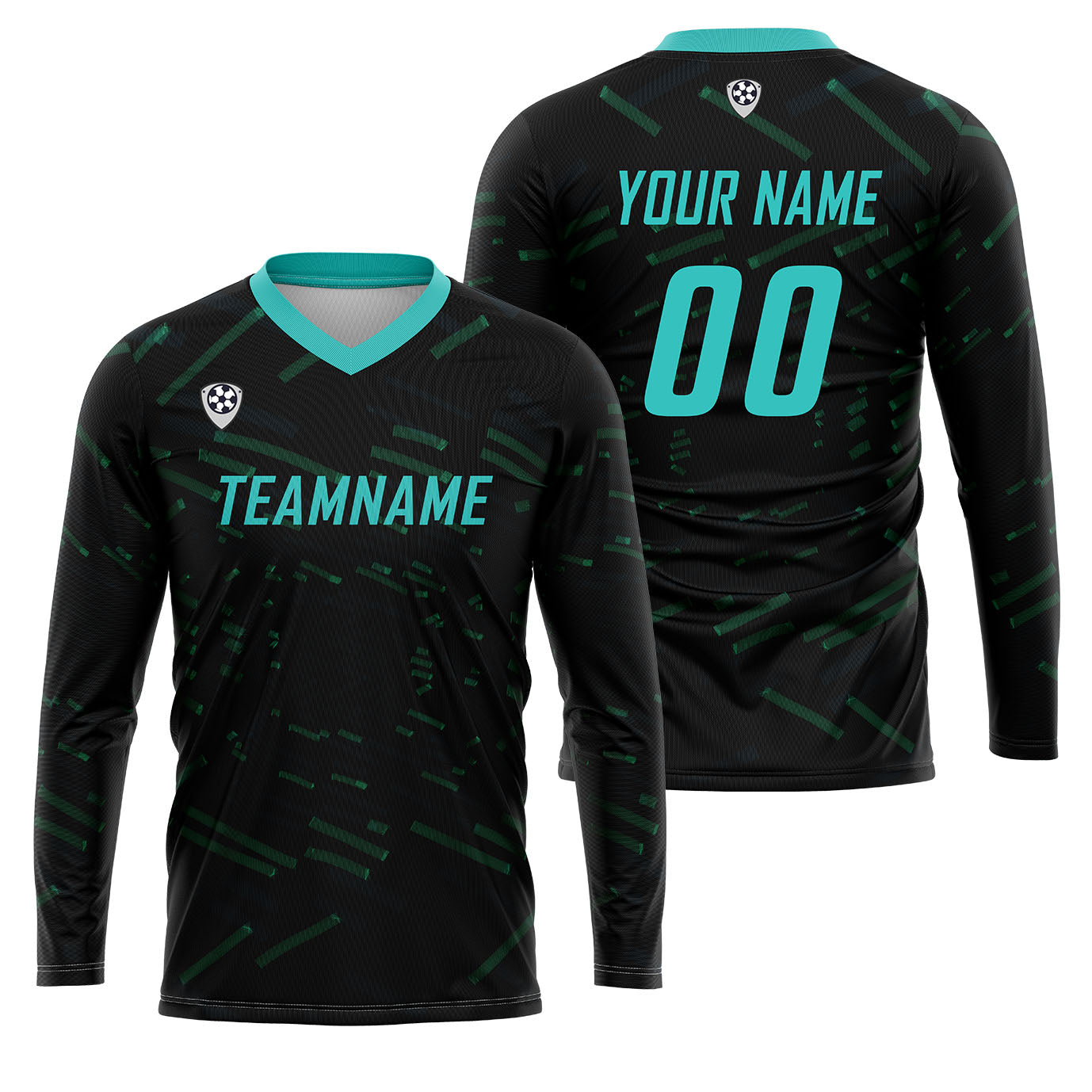 Custom Green Blue Basketball Soccer Football Shooting Long T-Shirt for Adults and Kids enthsush