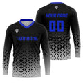 Custom Gray Blue Basketball Soccer Football Shooting Long T-Shirt for Adults and Kids enthsush
