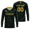 Custom Black Lemon Yellow Basketball Soccer Football Shooting Long T-Shirt for Adults and Kids enthsush