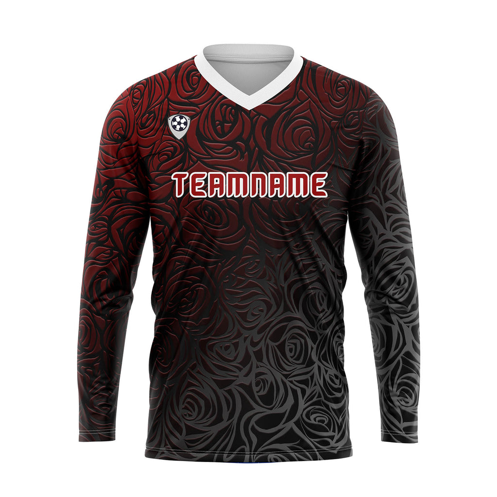 Custom Red Basketball Soccer Football Shooting Long T-Shirt for Adults and Kids enthsush