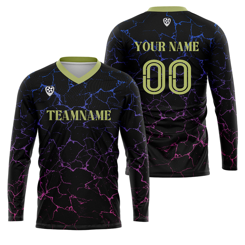 Custom Black Green Basketball Soccer Football Shooting Long T-Shirt for Adults and Kids enthsush