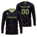 Custom Black Green Basketball Soccer Football Shooting Long T-Shirt for Adults and Kids enthsush