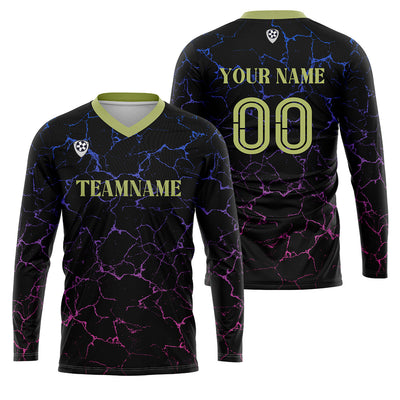 Custom Black Green Basketball Soccer Football Shooting Long T-Shirt for Adults and Kids enthsush