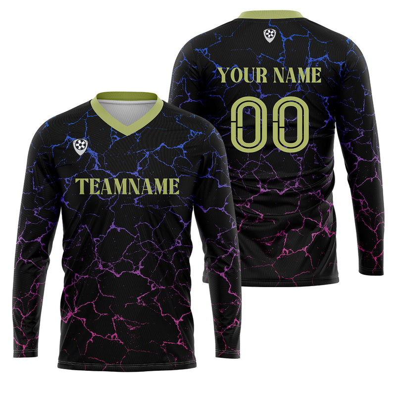 Custom Black Green Basketball Soccer Football Shooting Long T-Shirt for Adults and Kids