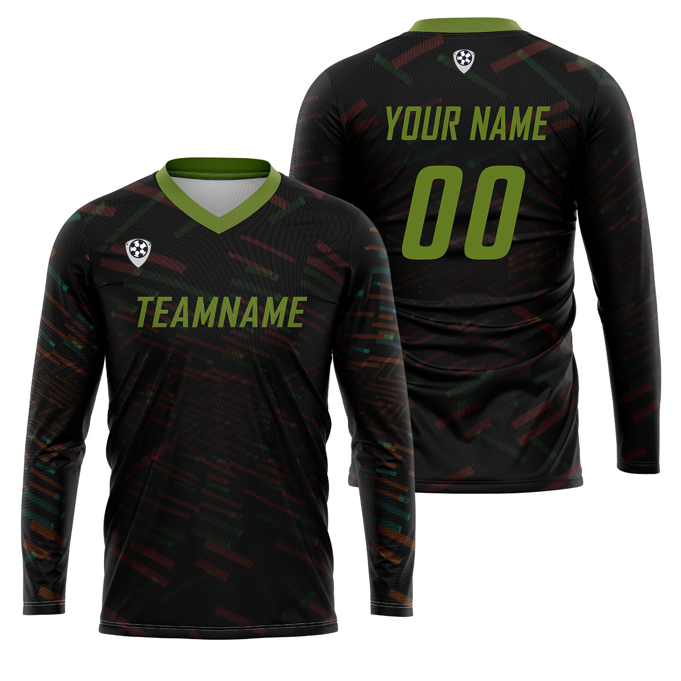 Custom Orange Olive Green Basketball Soccer Football Shooting Long T-Shirt for Adults and Kids enthsush