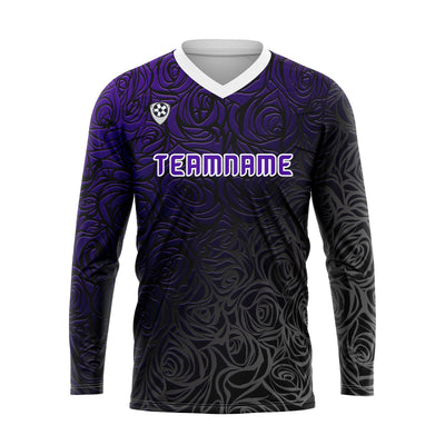 Custom Purple Basketball Soccer Football Shooting Long T-Shirt for Adults and Kids enthsush